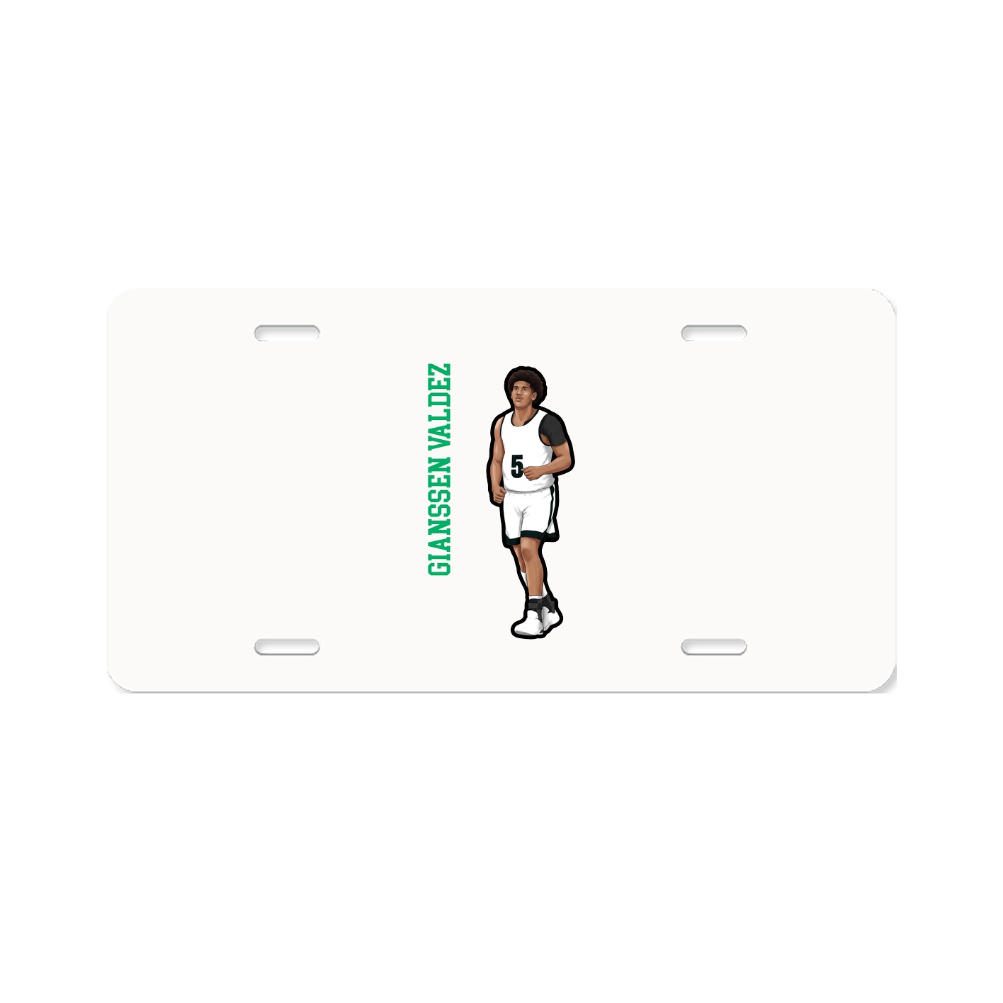 License Plate — Name Vertical in Classic
