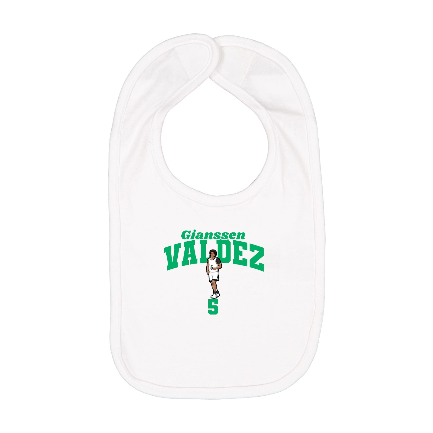 Infant Bib — Signature Arch in White