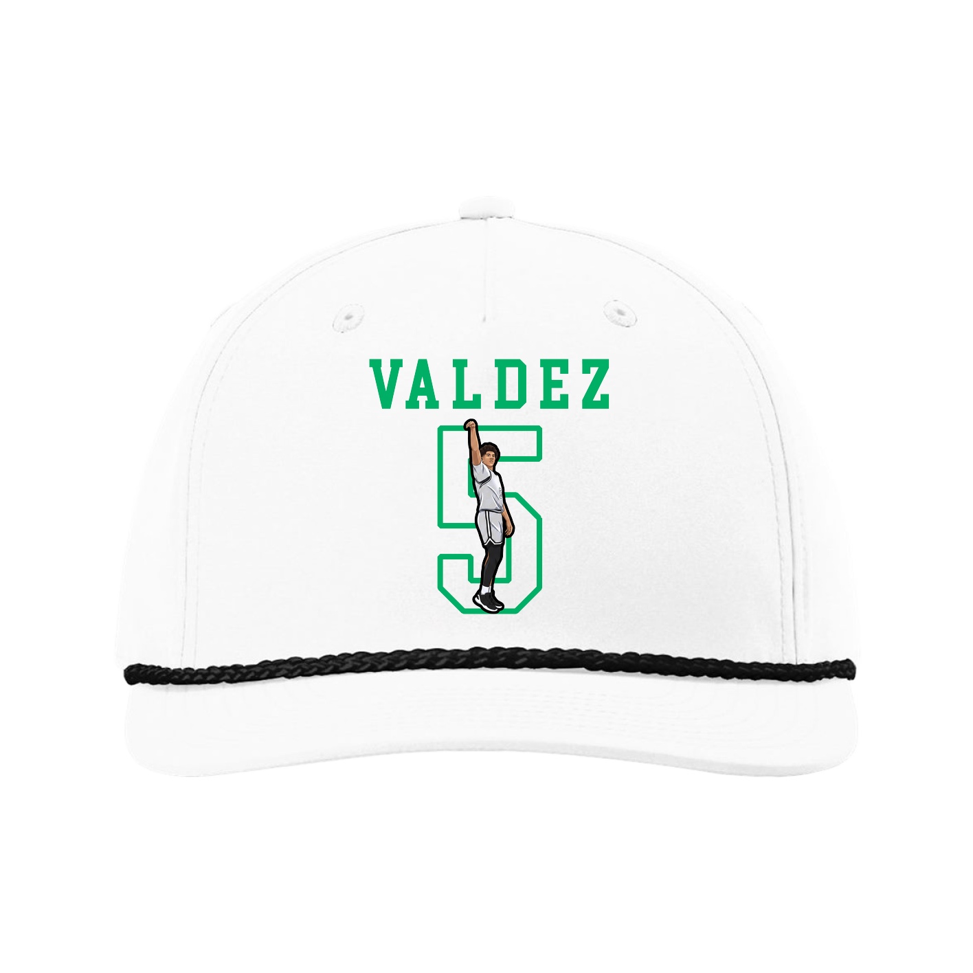 Five-Panel Classic Rope Cap — Shirsey in White