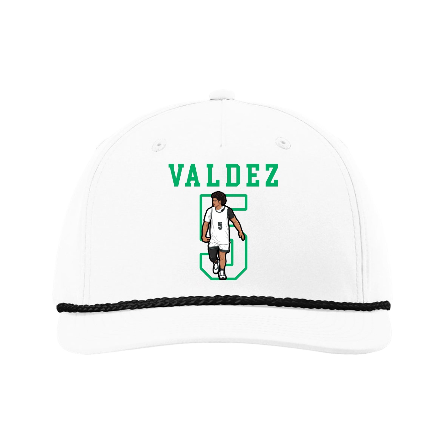 Five-Panel Classic Rope Cap — Shirsey in White