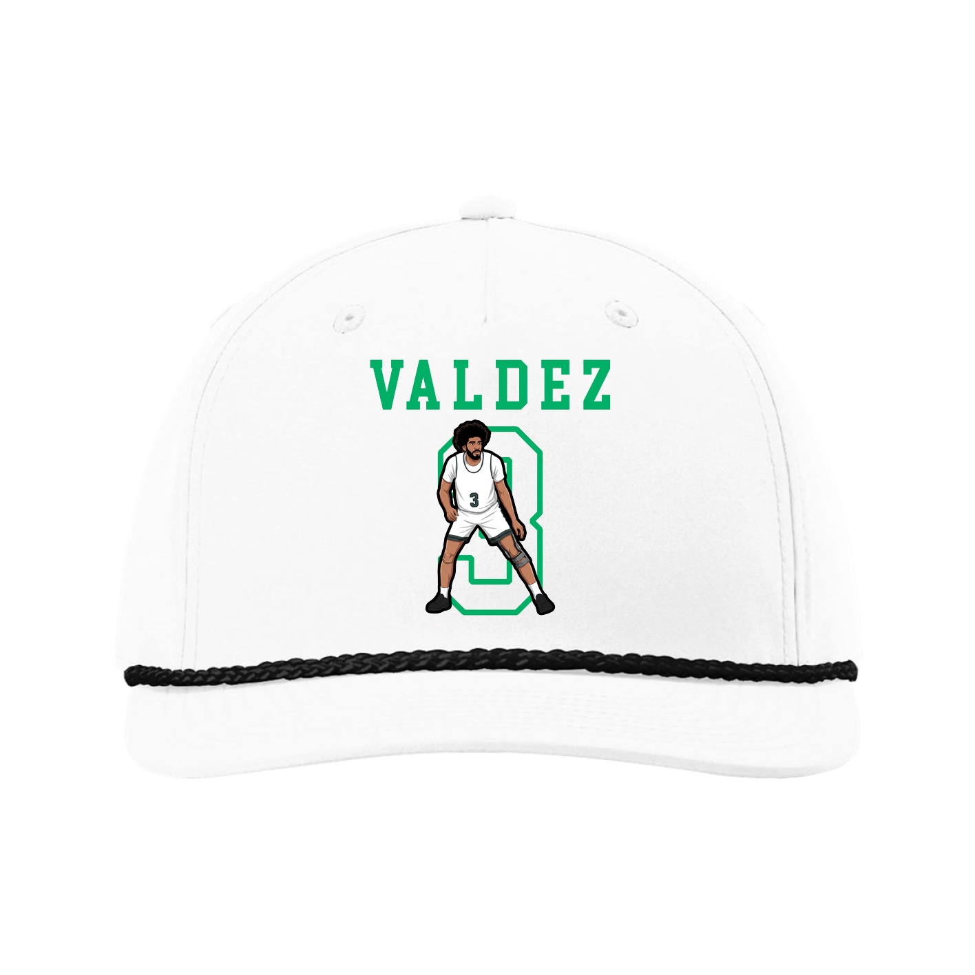 Five-Panel Classic Rope Cap — Shirsey in White