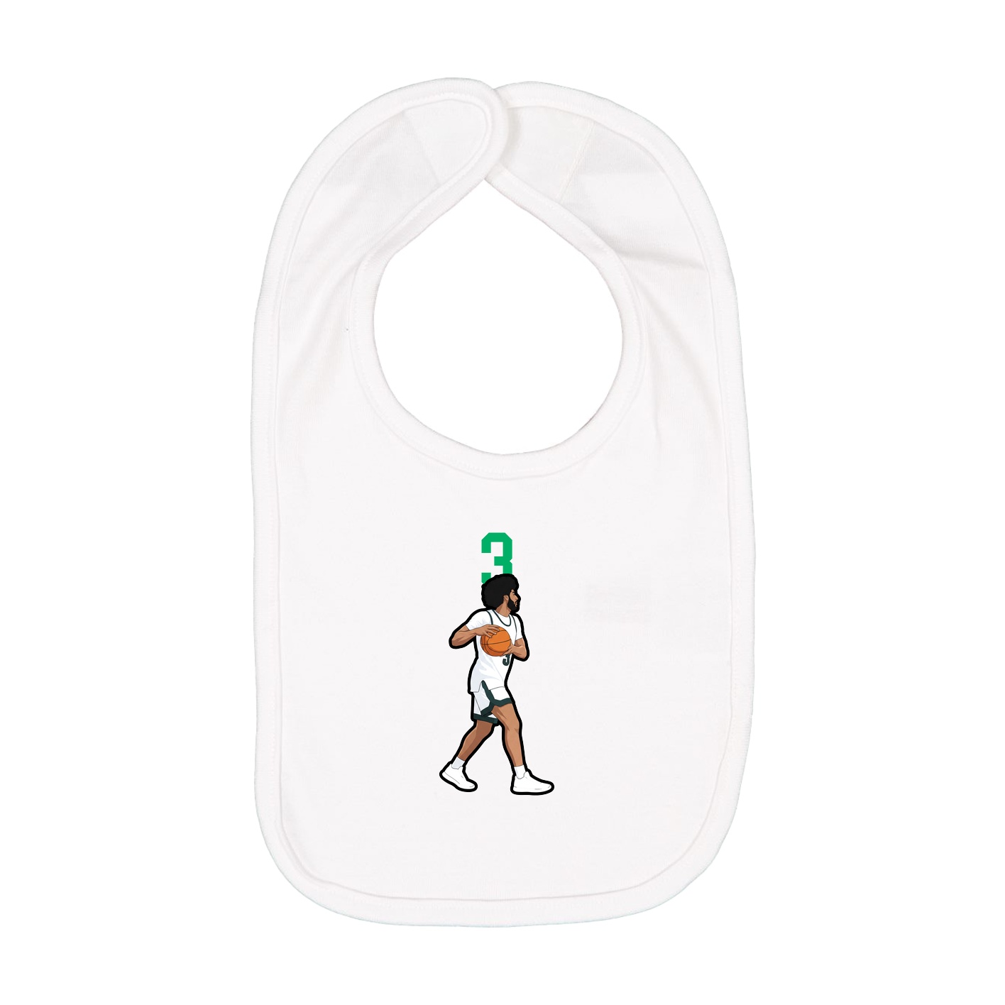 Infant Bib — Number Top in White