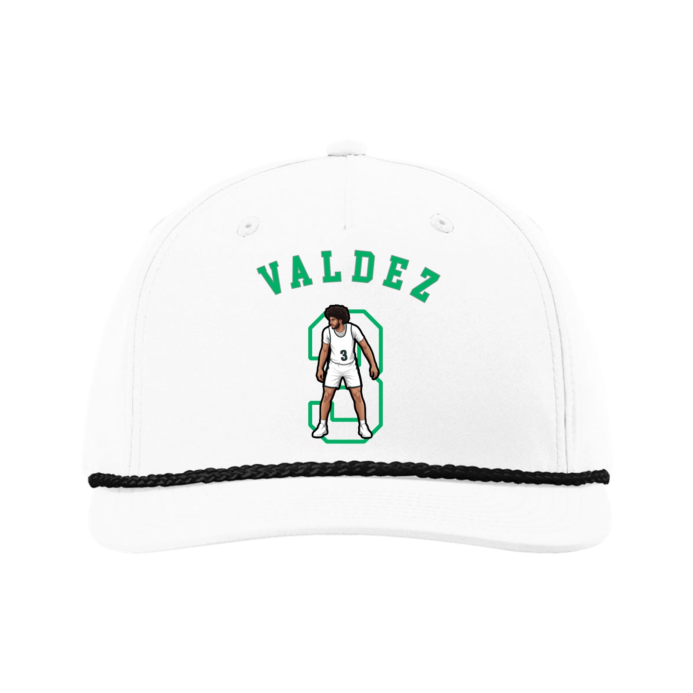 Five-Panel Classic Rope Cap — Shirsey Arch in White