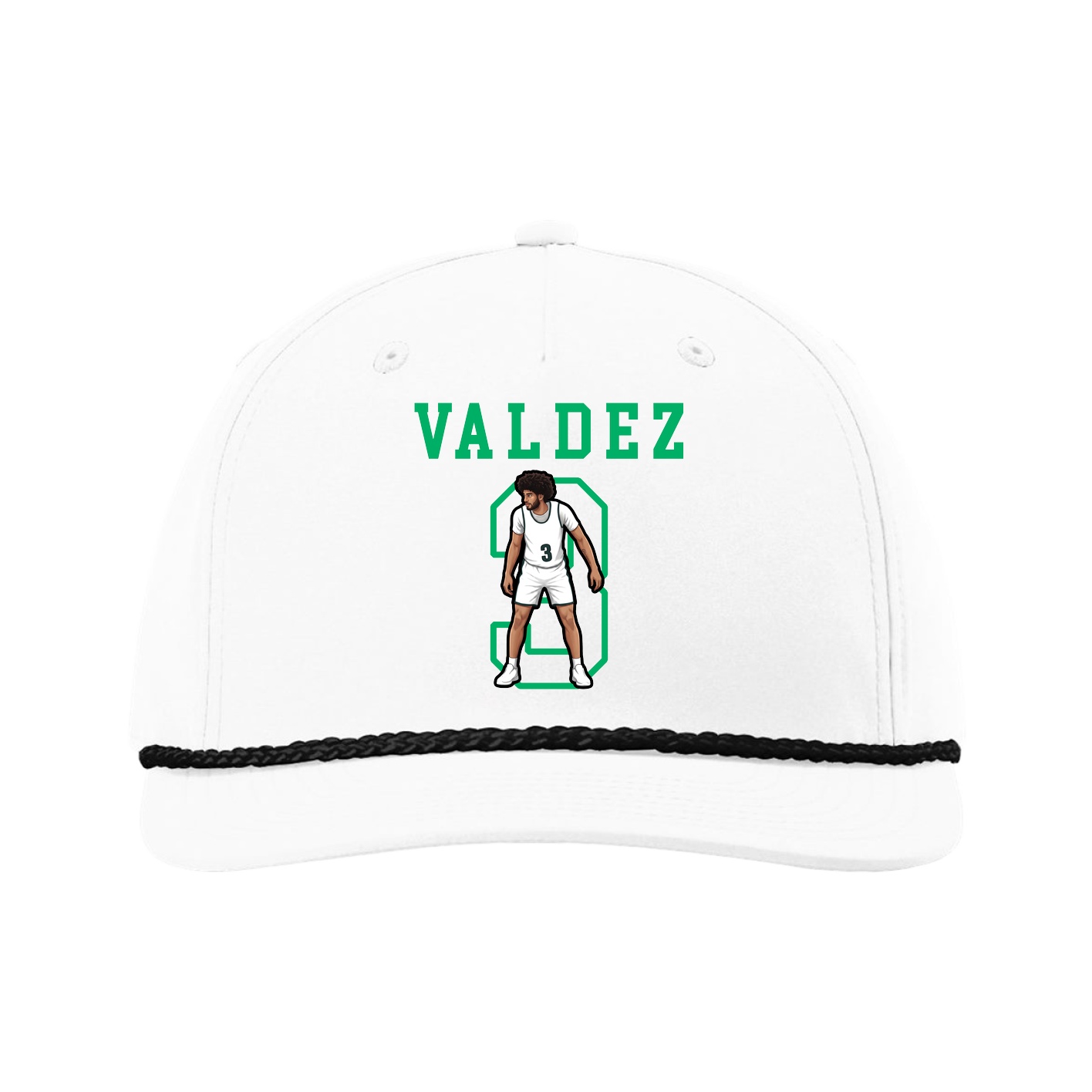 Five-Panel Classic Rope Cap — Shirsey in White