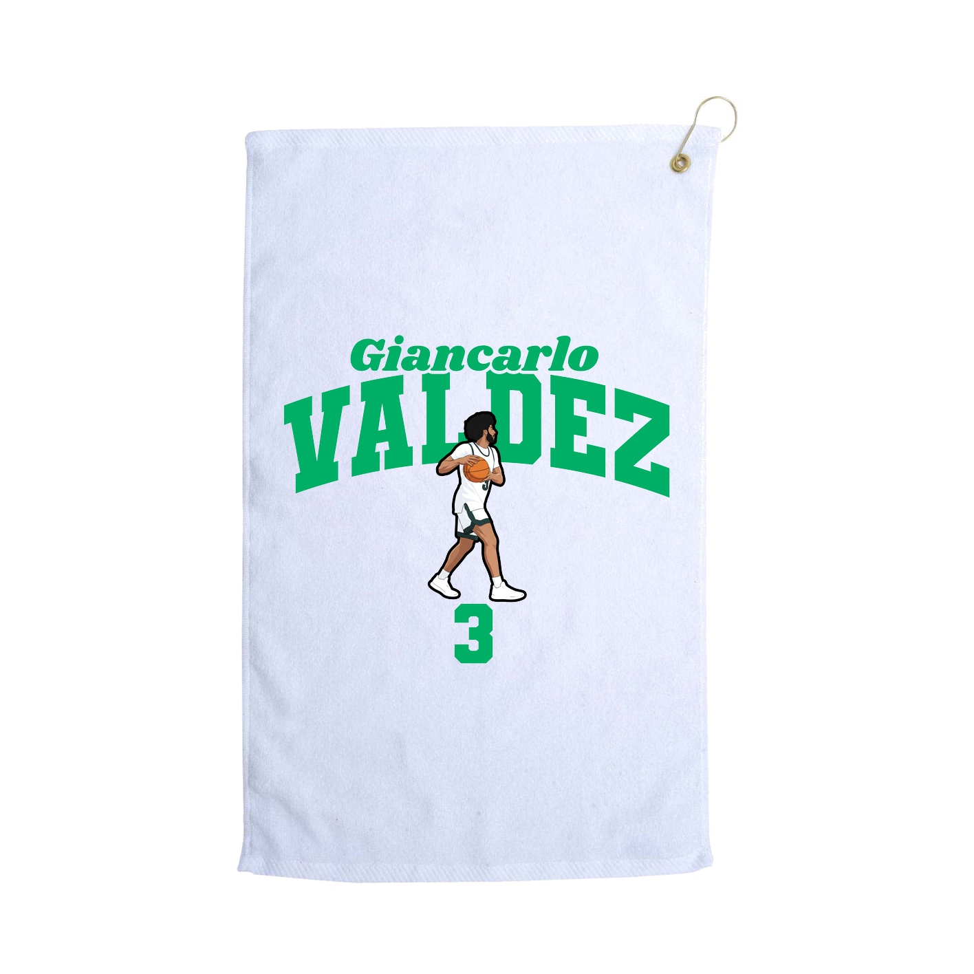Golf Towel — Signature Arch in White