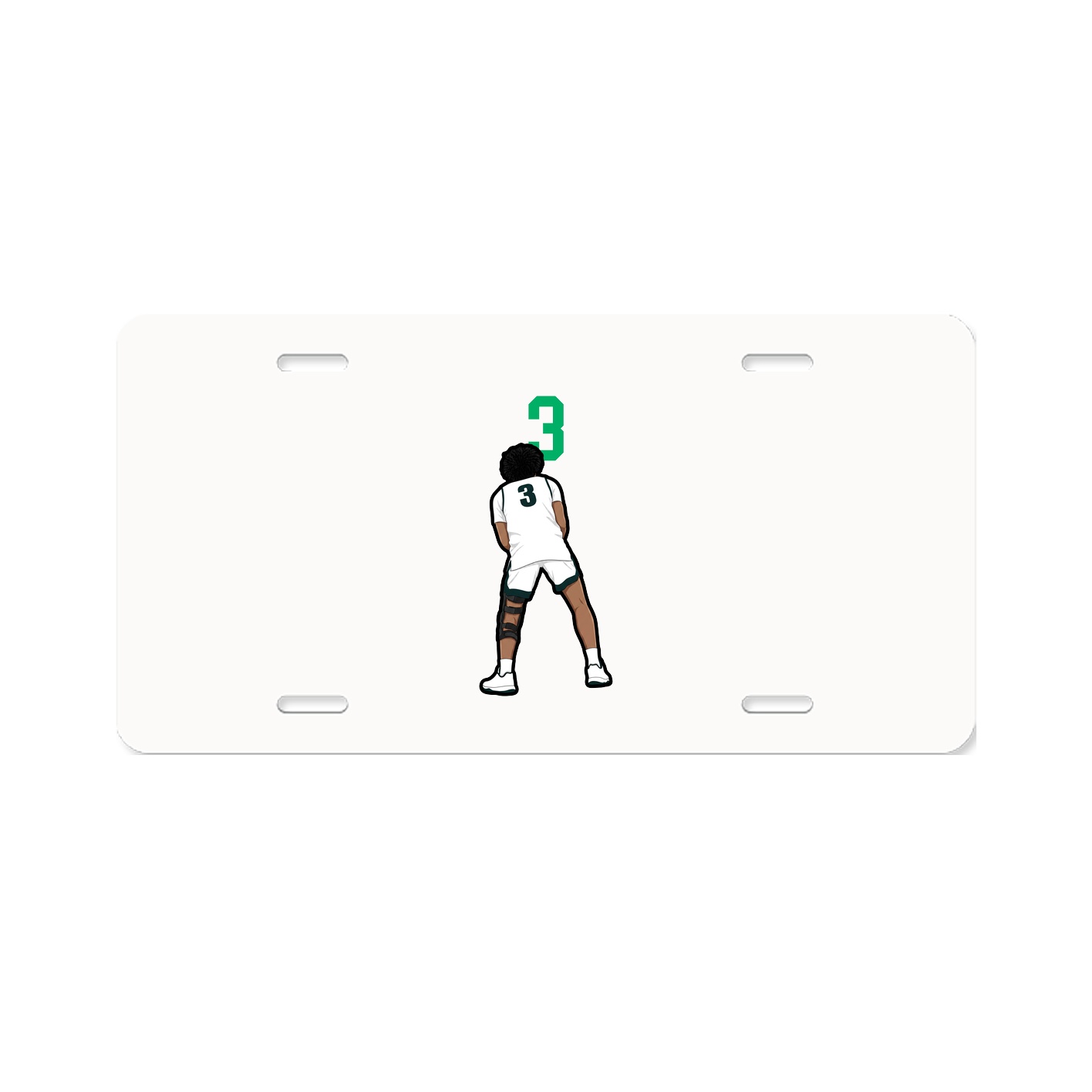 License Plate — Number Top in Classic
