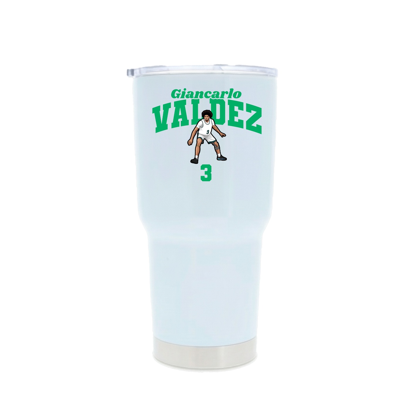 30oz Stainless Steel Tumbler — Signature Arch in White