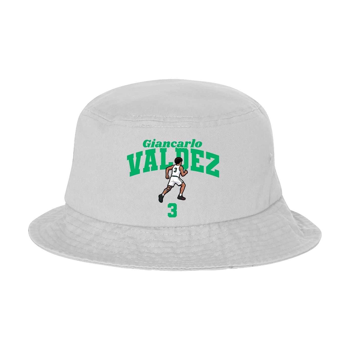 Bucket Cap — Signature Arch in White