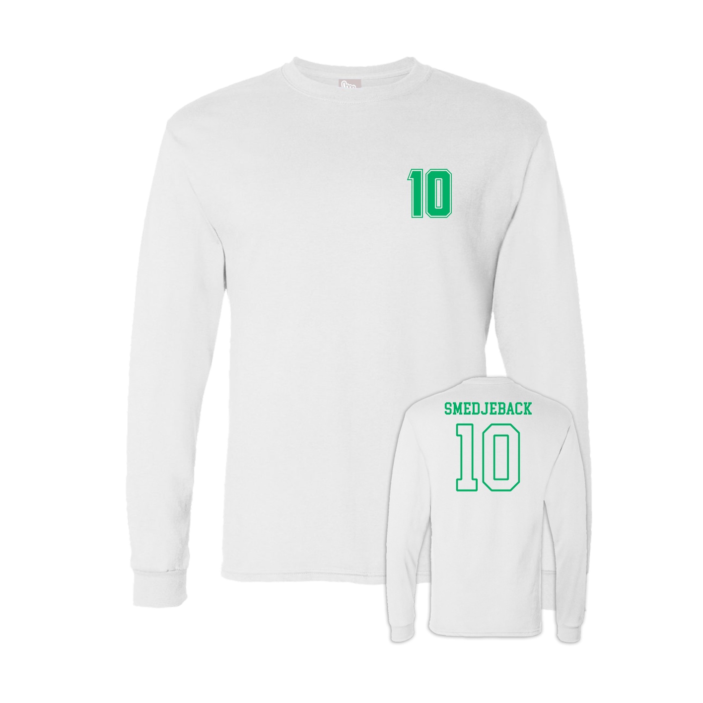 Long Sleeve Tee — Chest Back in White