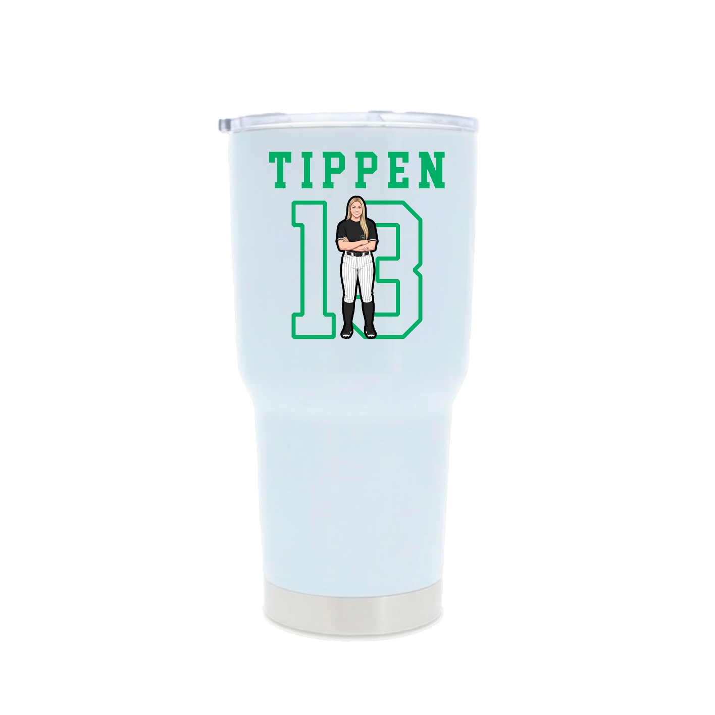 30oz Stainless Steel Tumbler — Shirsey in White