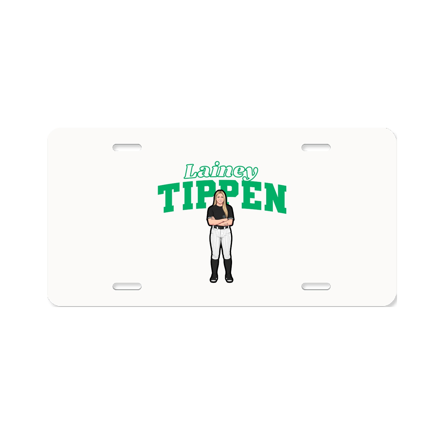 License Plate — Name Arch in Classic