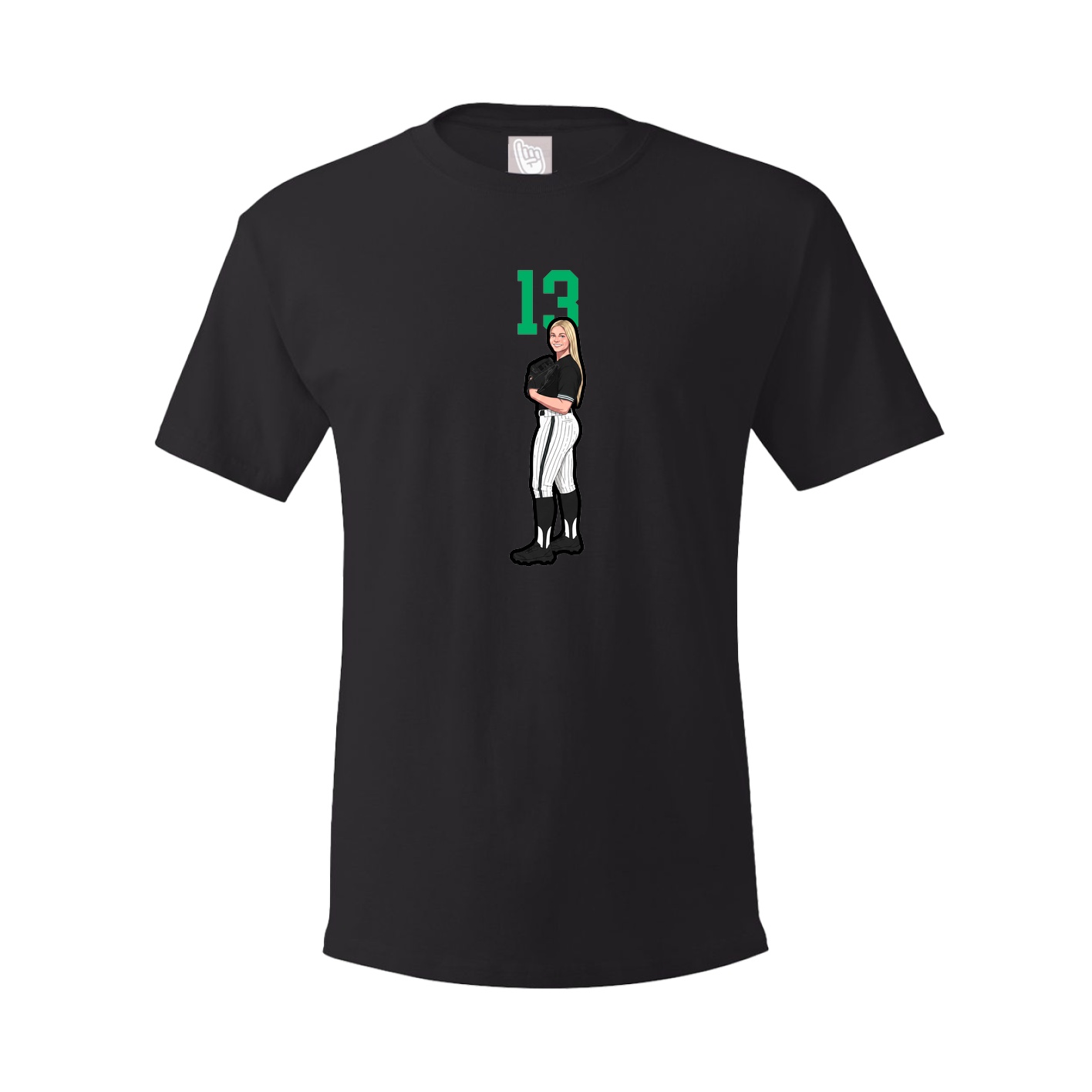 Youth Tee — Number Top in Black