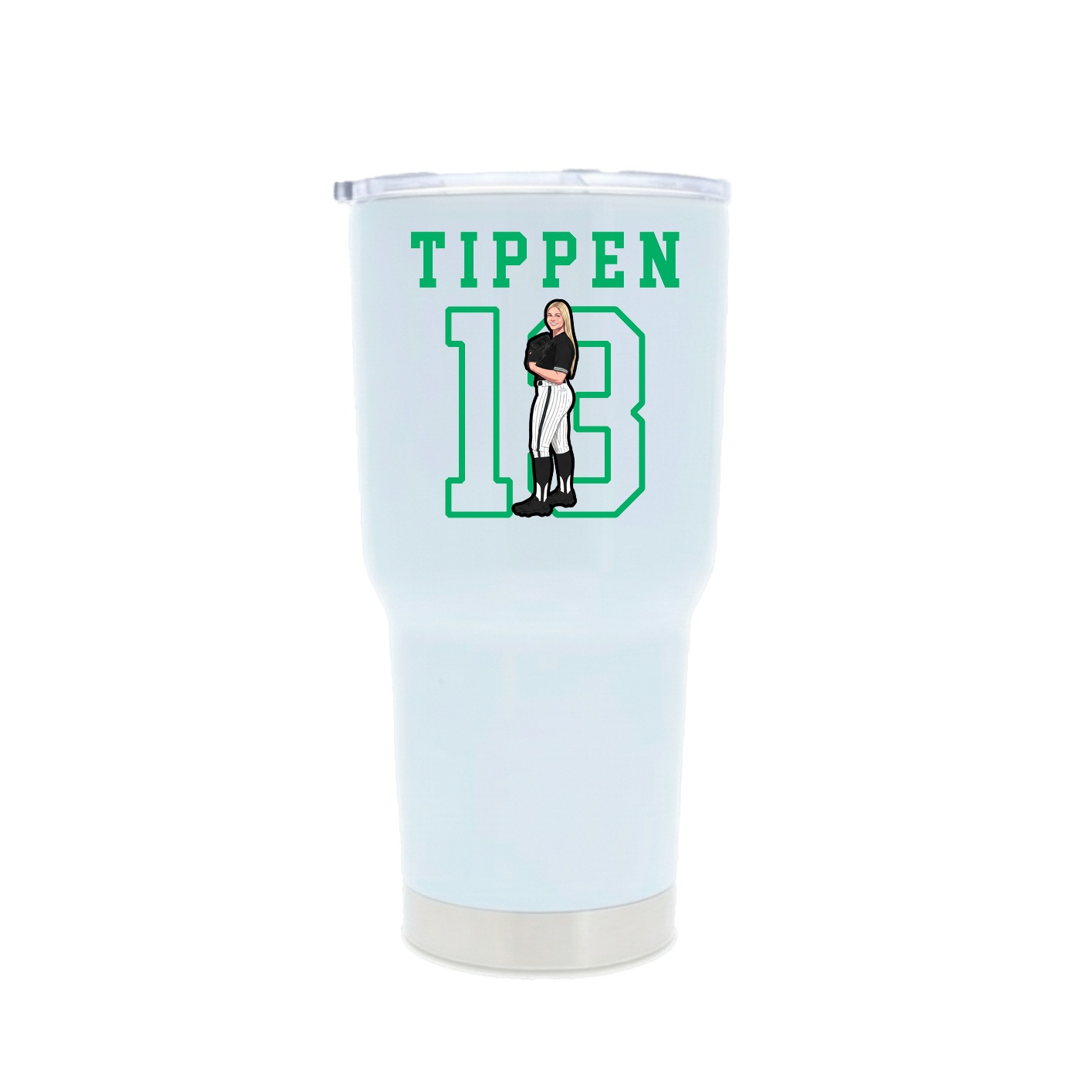 30oz Stainless Steel Tumbler — Shirsey in White