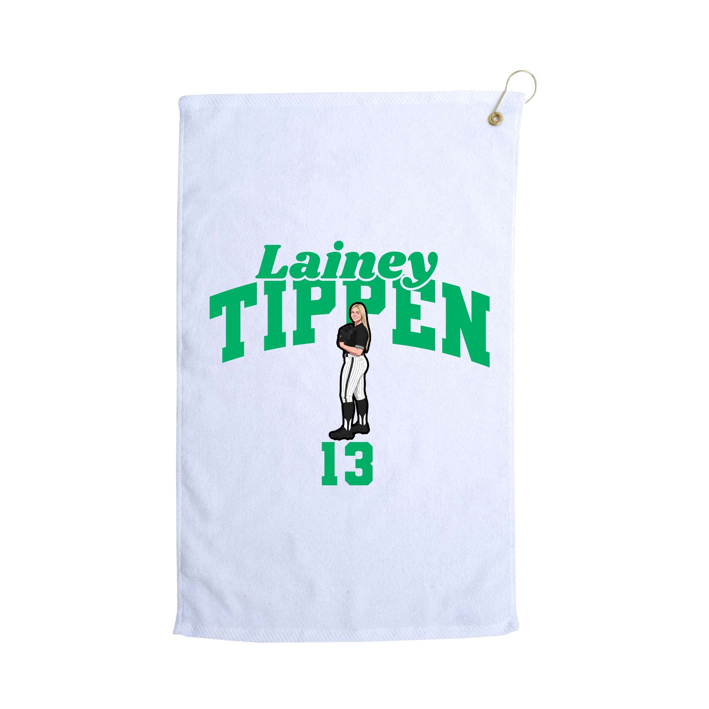 Golf Towel — Signature Arch in White