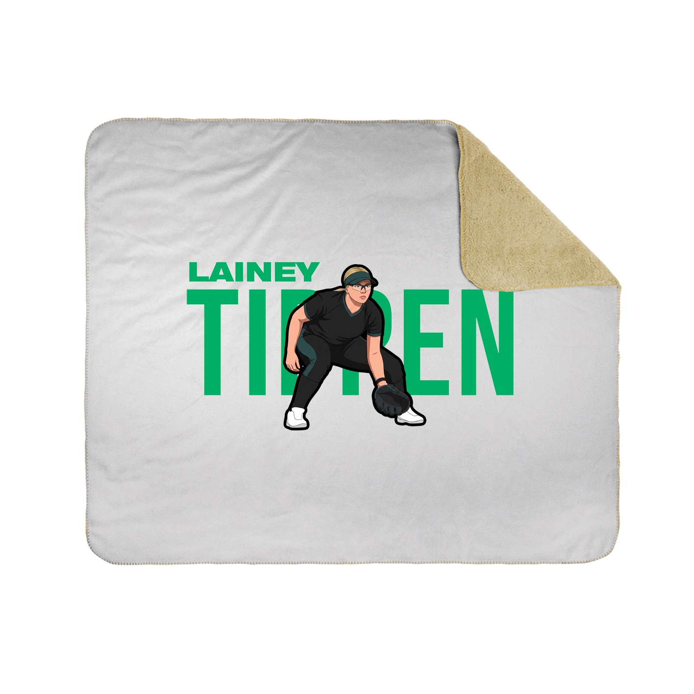 Throw Blanket — Player Name in White
