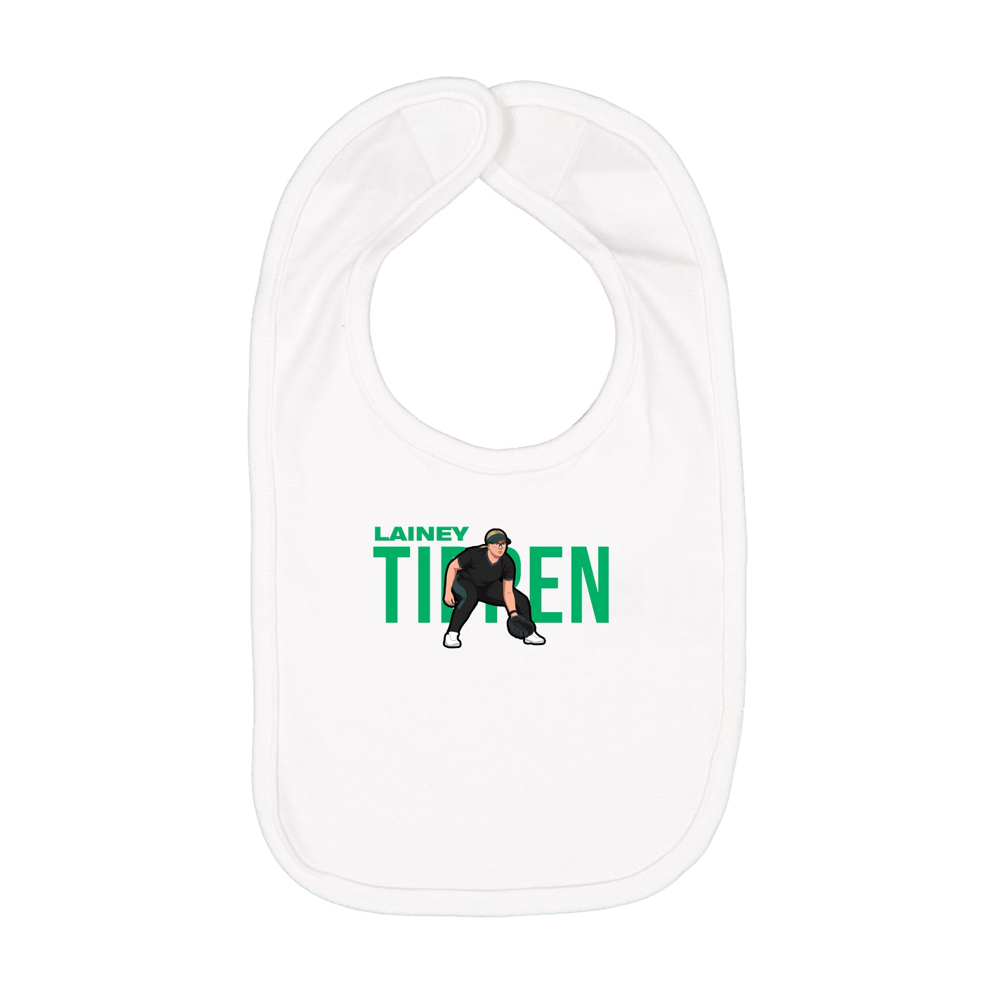 Infant Bib — Player Name in White