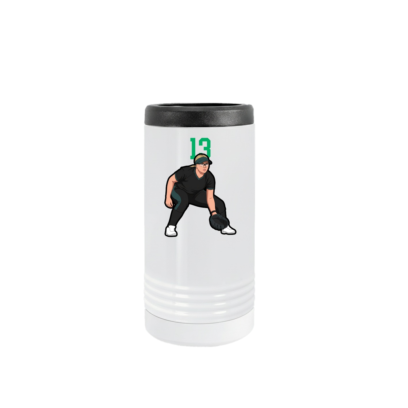 Slim Beverage Holder — Number Top in White