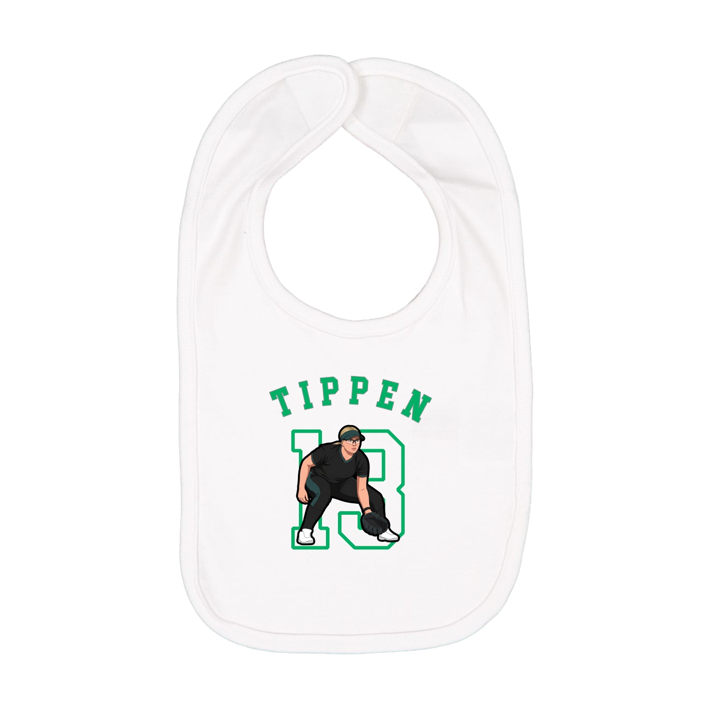 Infant Bib — Shirsey Arch in White