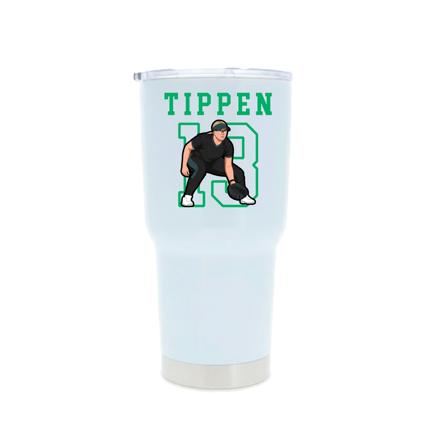30oz Stainless Steel Tumbler — Shirsey in White