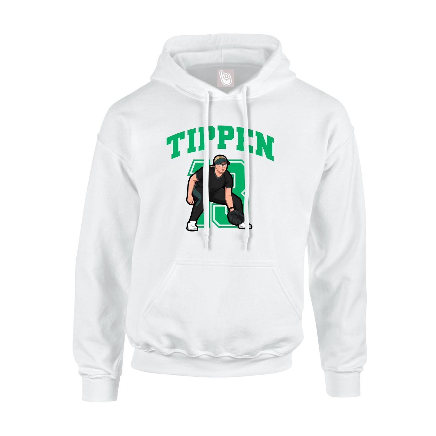 Hoodie — Number in White