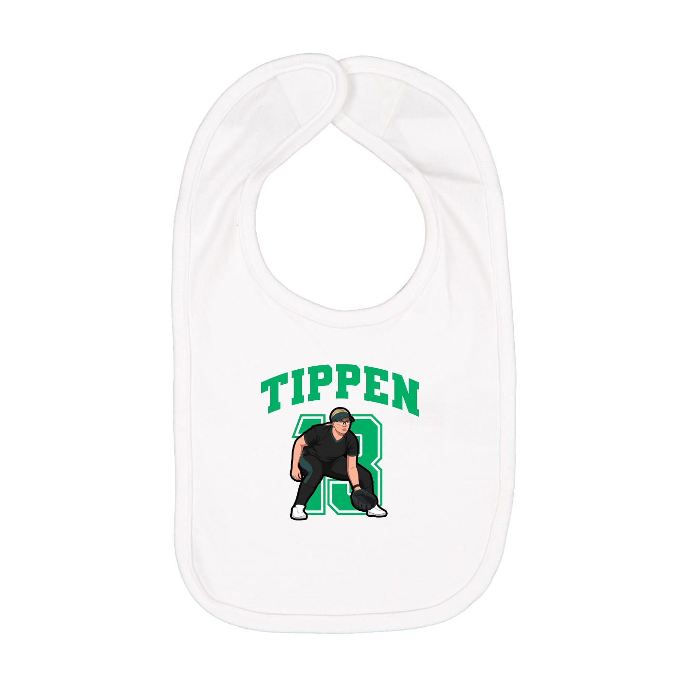Infant Bib — Number in White