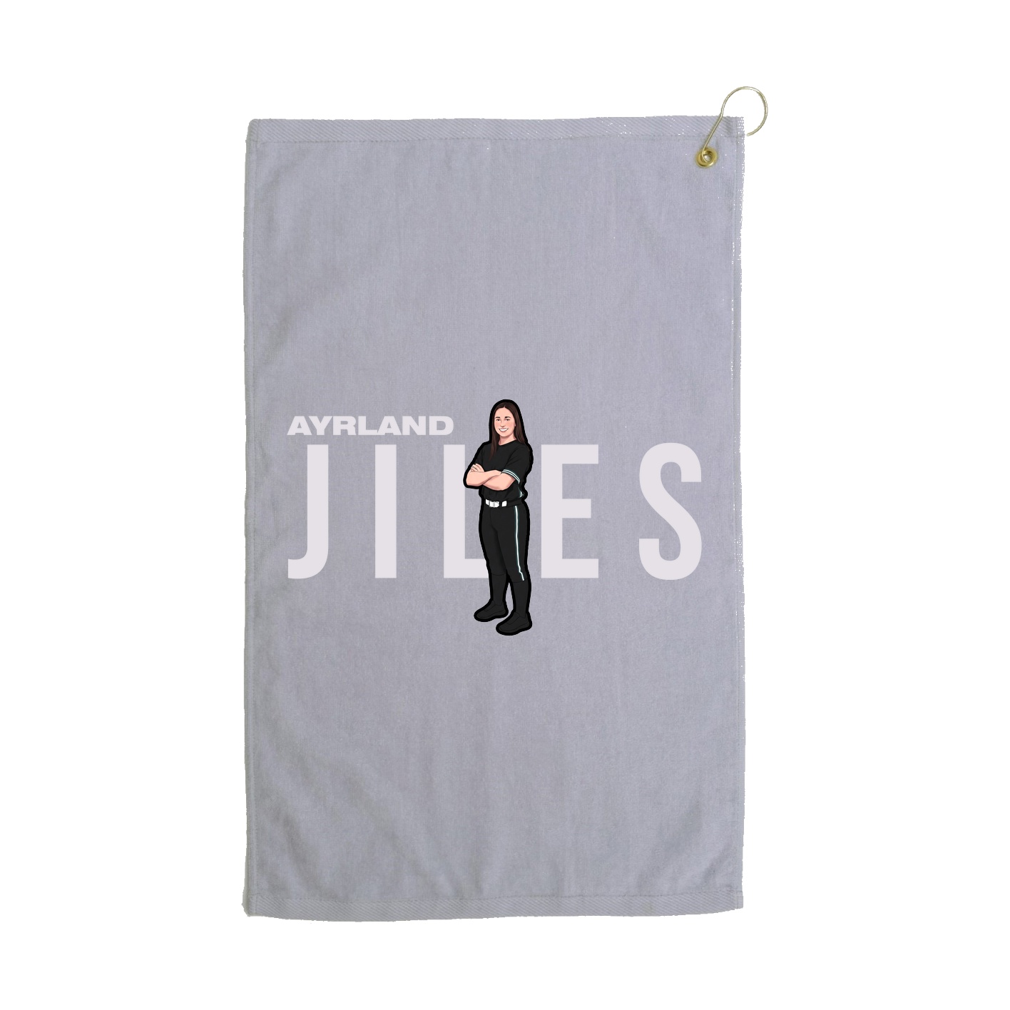 Golf Towel — Player Name in Grey
