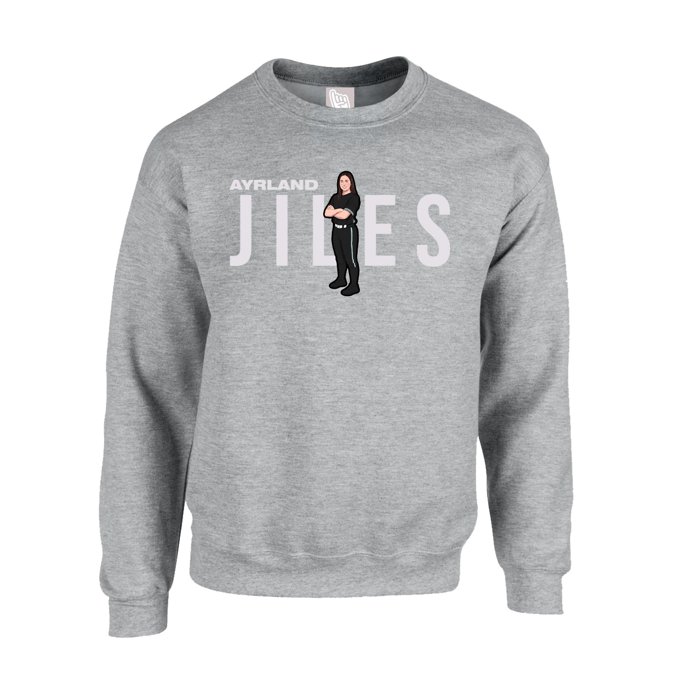 Fleece Crew — Player Name in Grey