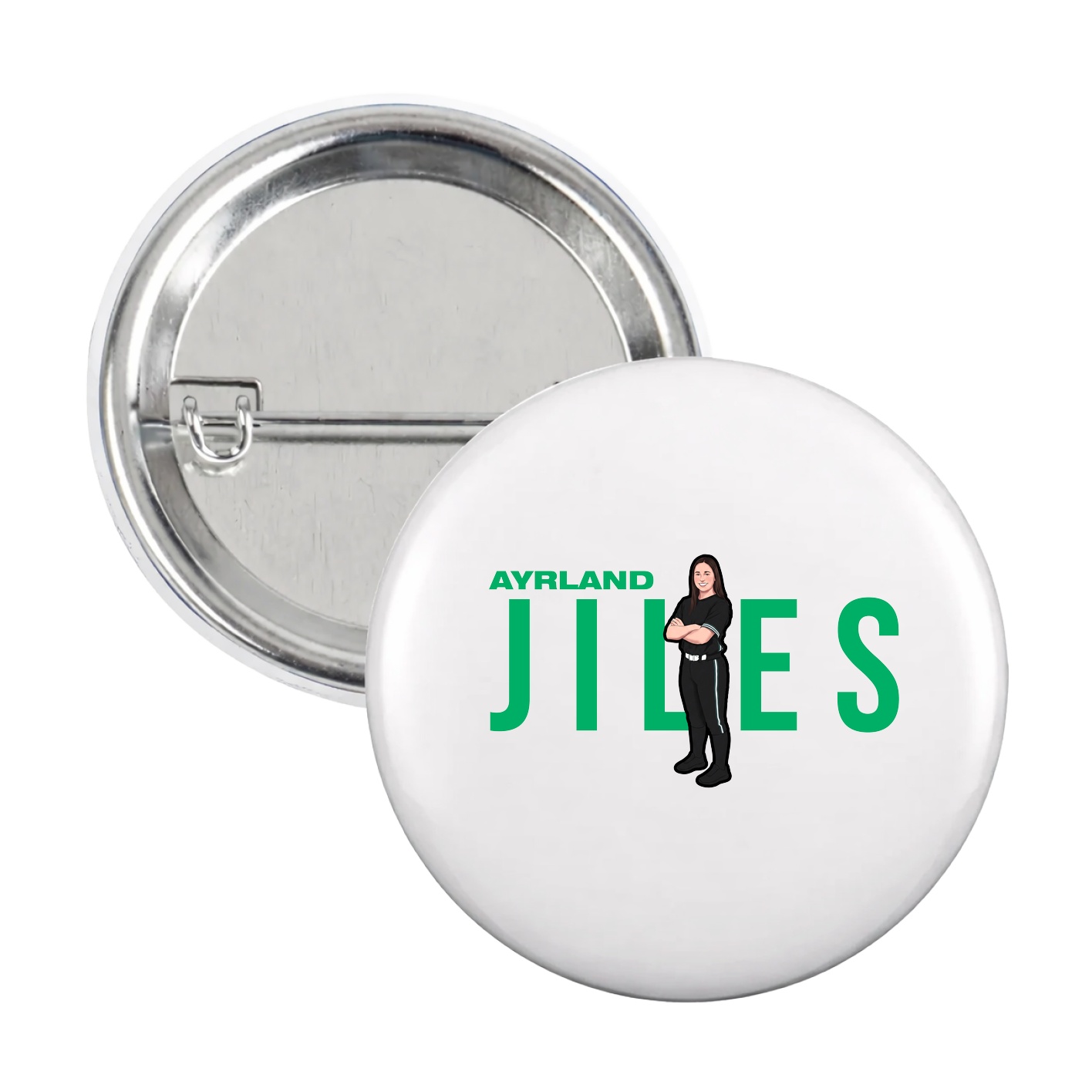 Game Day Button — Player Name in White