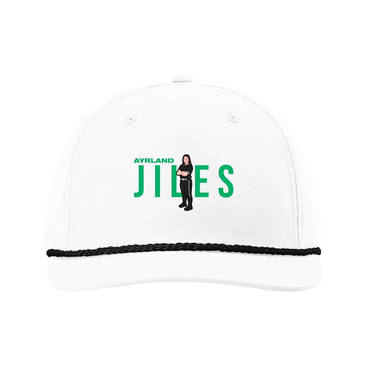 Five-Panel Classic Rope Cap — Player Name in White