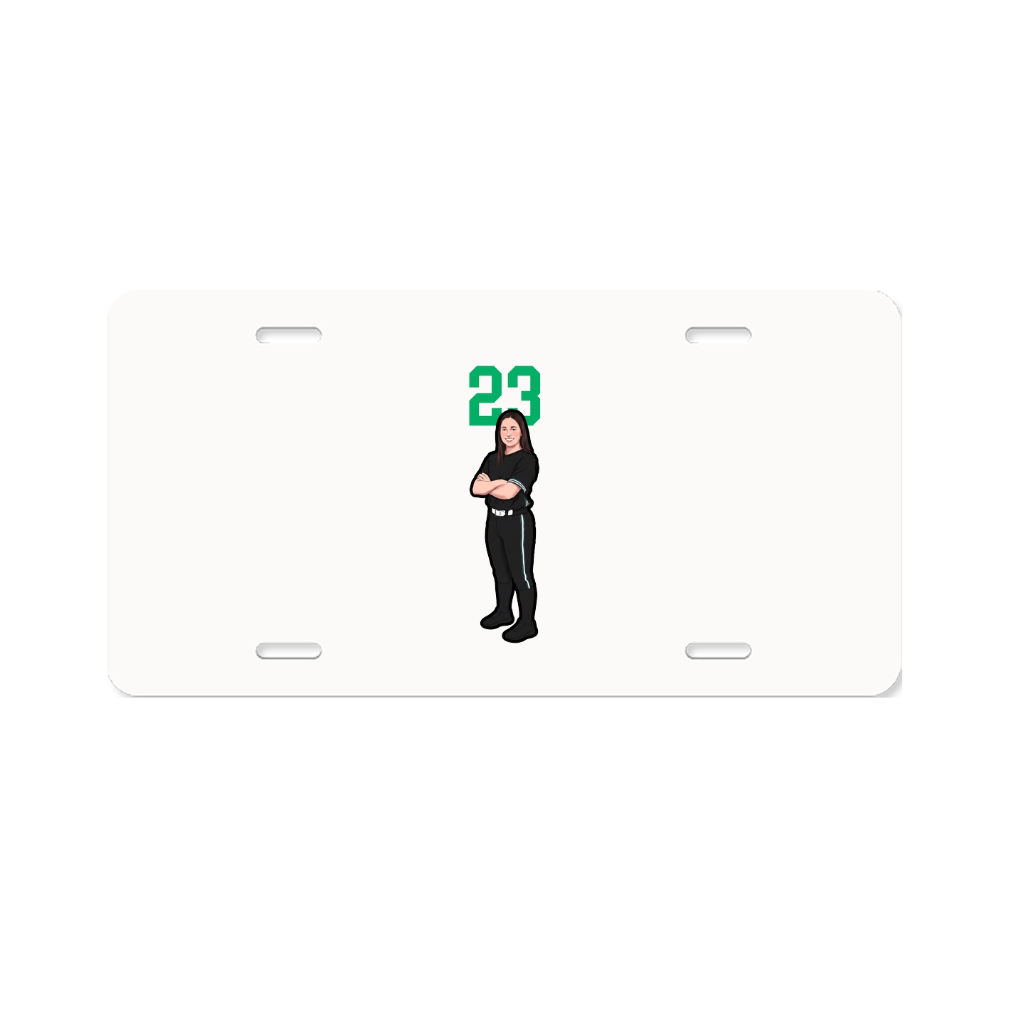 License Plate — Number Top in Classic