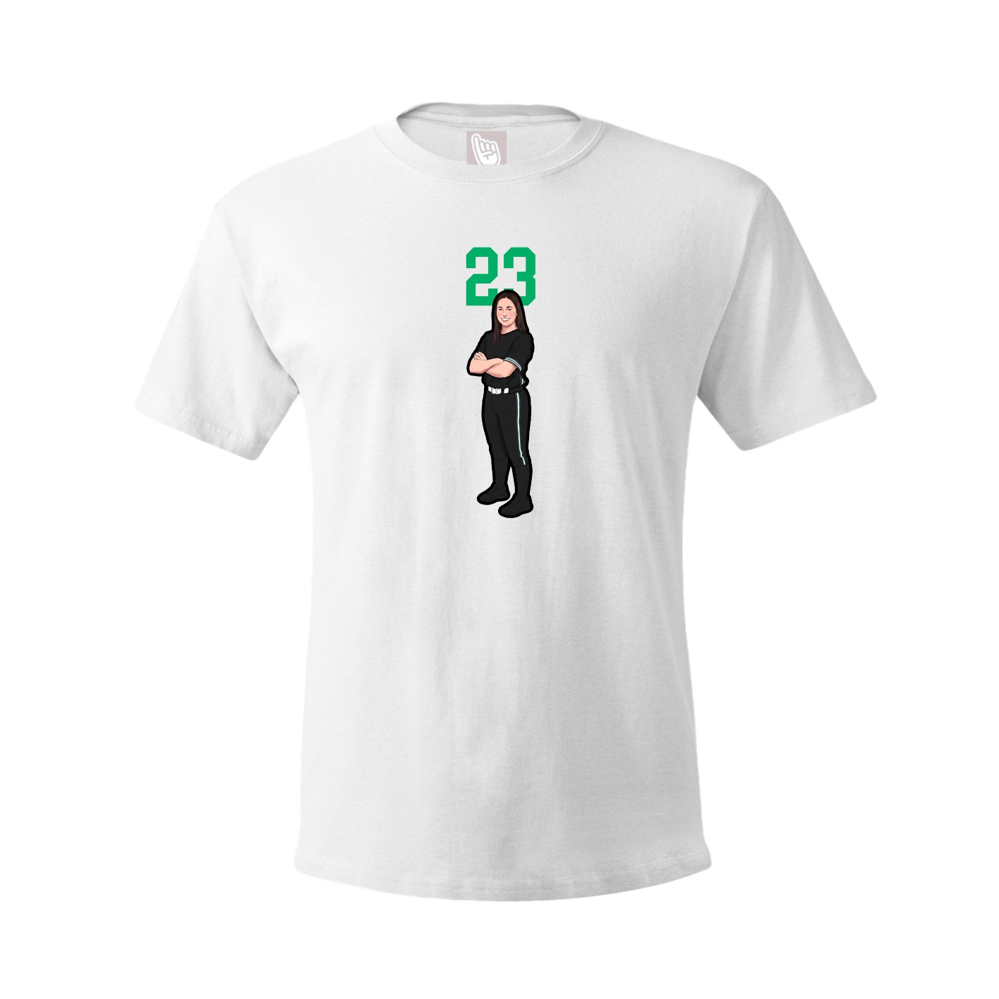 Tee — Number Top in White