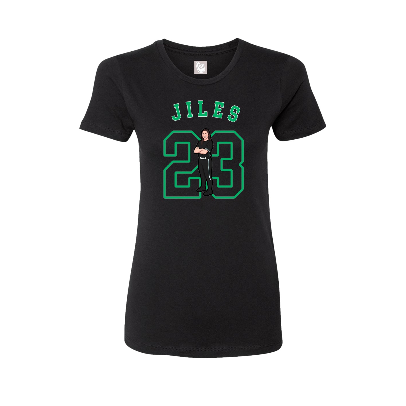 Fitted Women's Tee — Shirsey Arch in Black