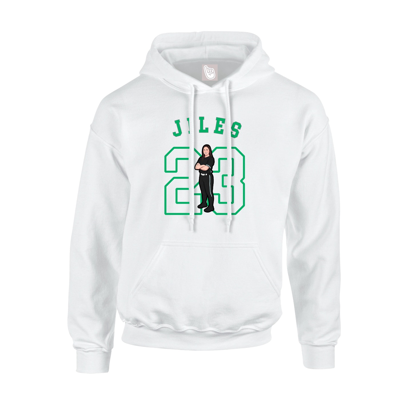 Youth Hoodie — Shirsey Arch in White