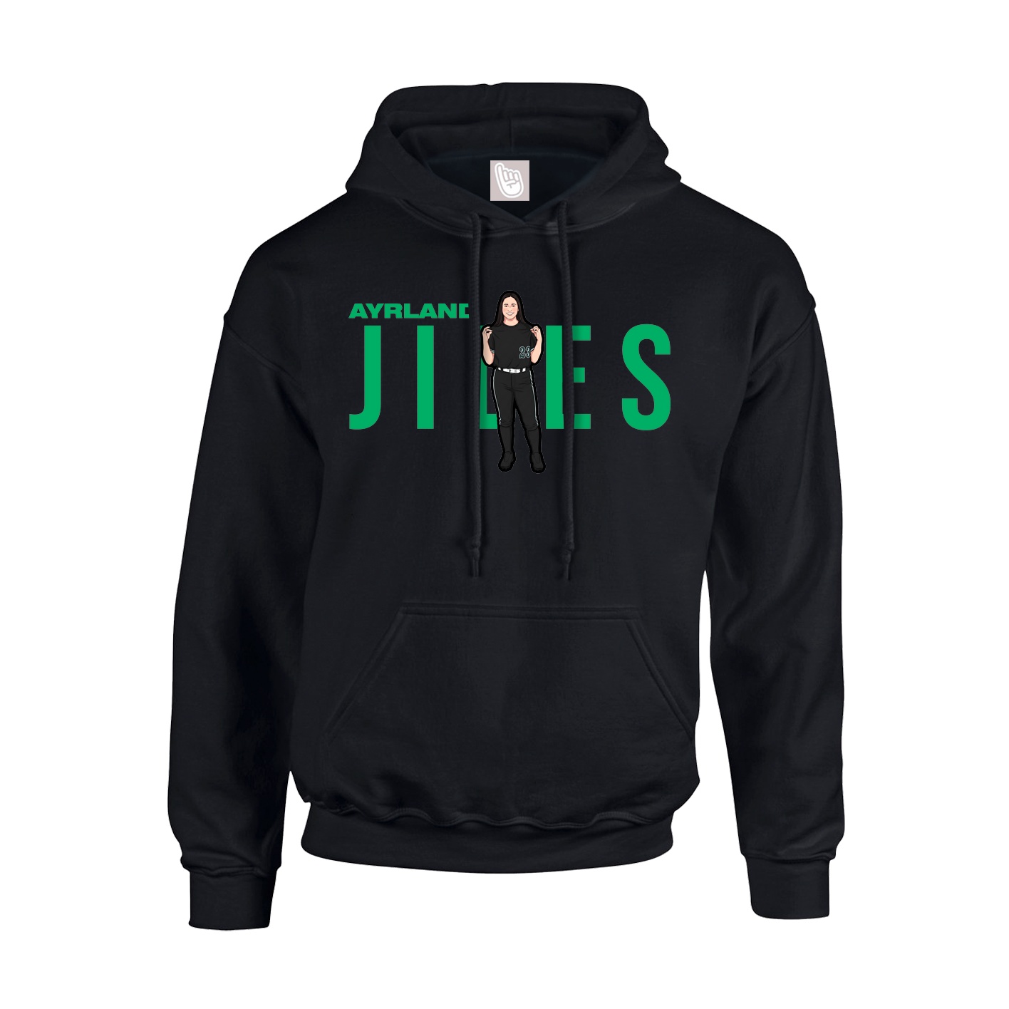 Hoodie — Player Name in Black