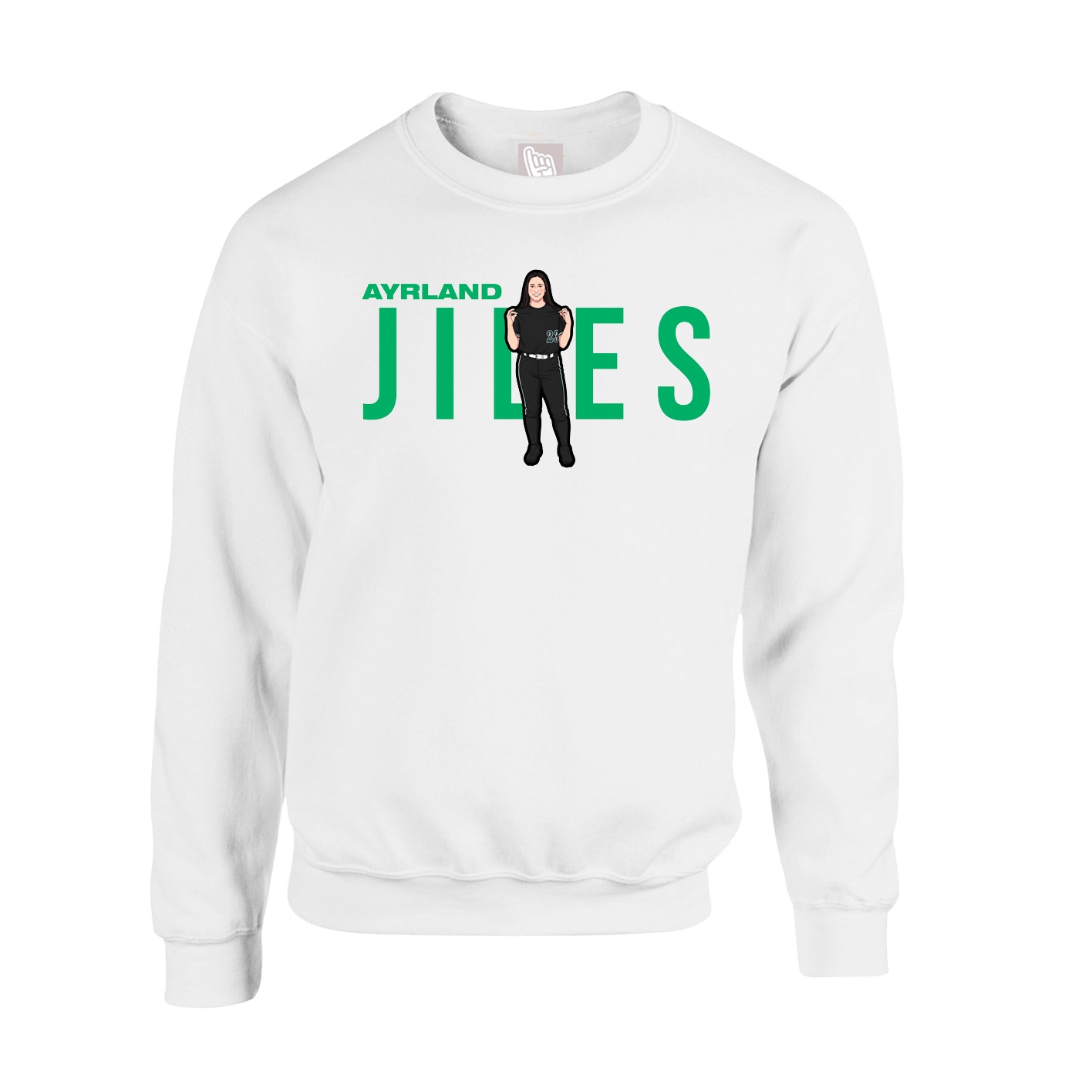 Fleece Crew — Player Name in White