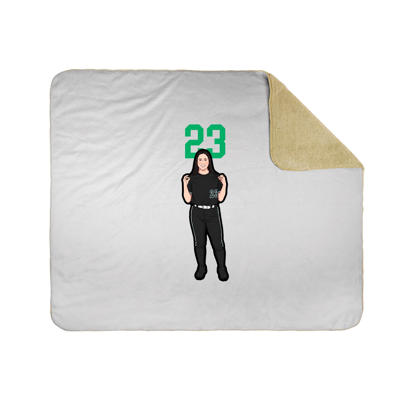 Throw Blanket — Number Top in White
