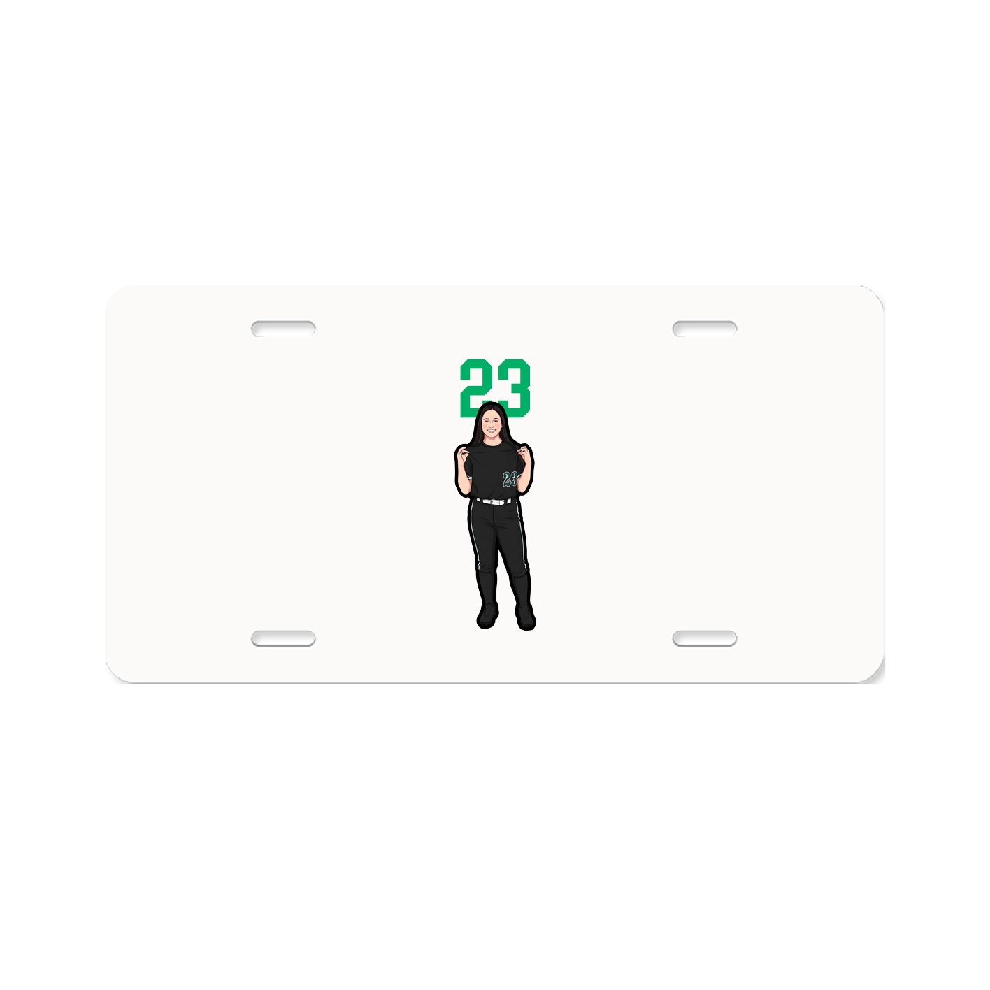 License Plate — Number Top in Classic