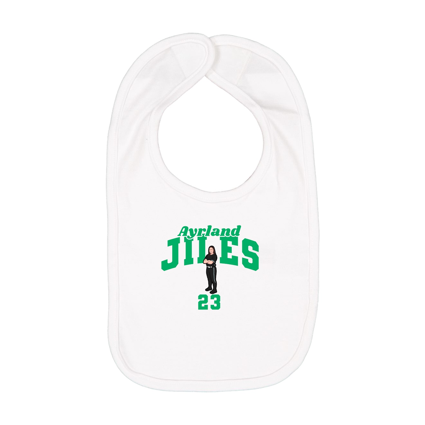 Infant Bib — Signature Arch in White