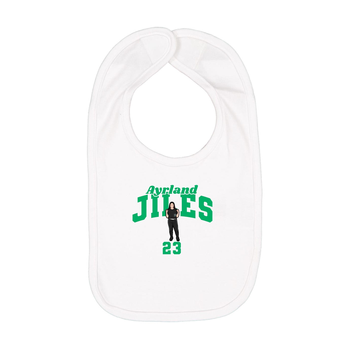 Infant Bib — Signature Arch in White