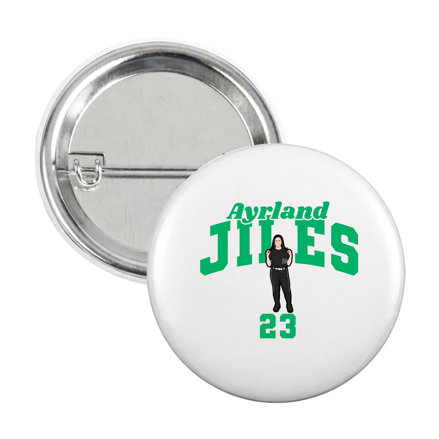 Game Day Button — Signature Arch in White