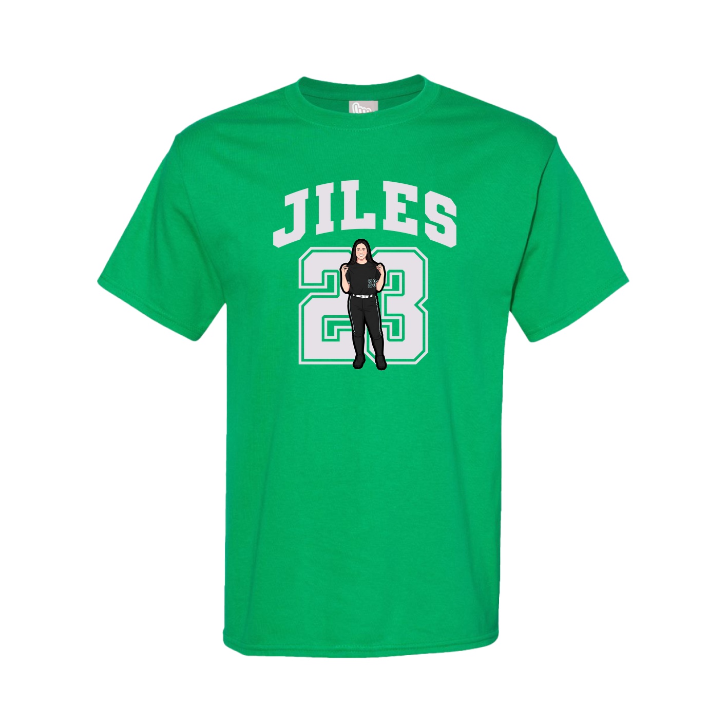 Youth Tee — Number in Green