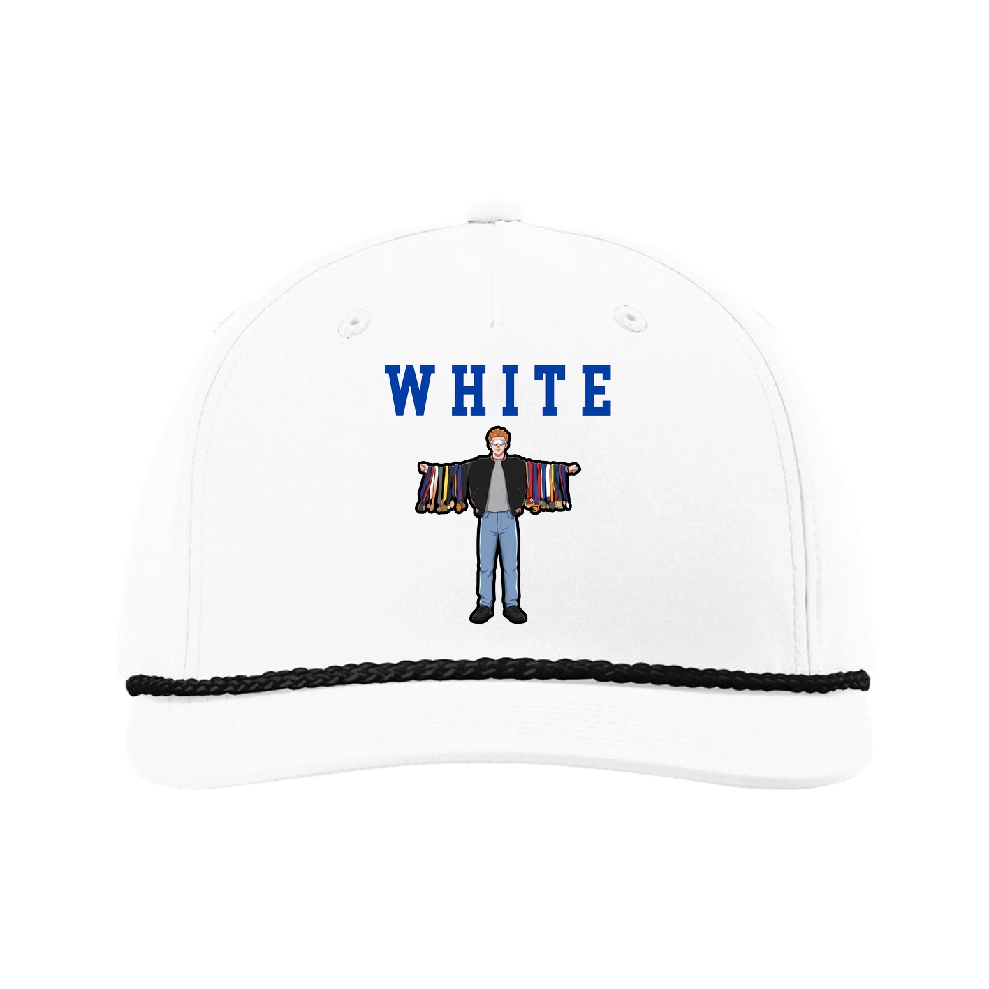 Five-Panel Classic Rope Cap — Shirsey in White
