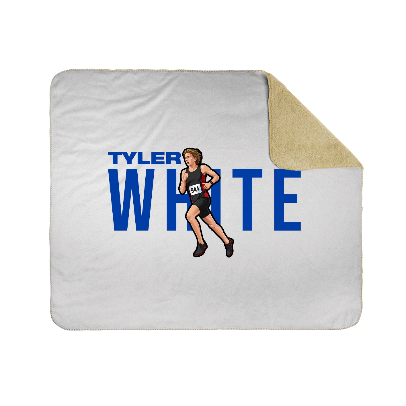 Throw Blanket — Player Name in White
