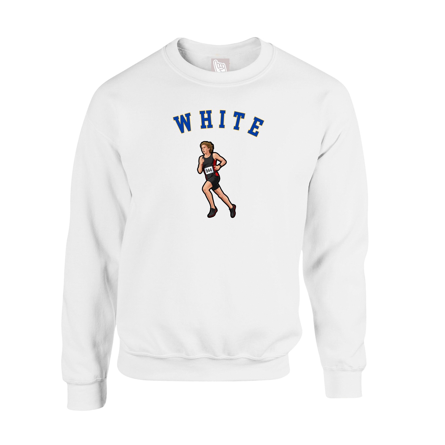 Fleece Crew — Shirsey Arch in White