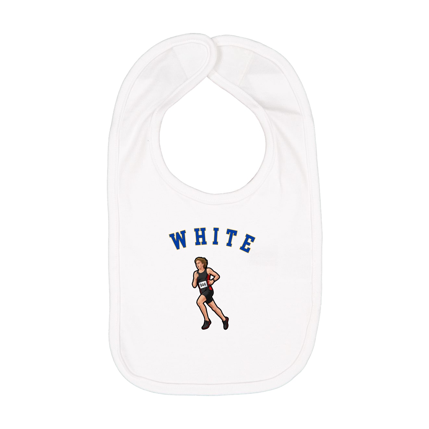 Infant Bib — Shirsey Arch in White