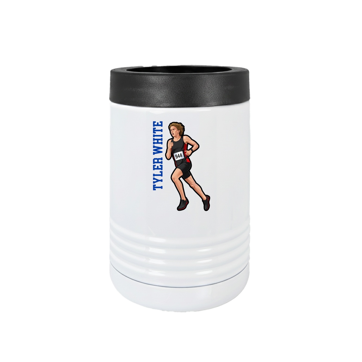 Beverage Holder — Name Vertical in White