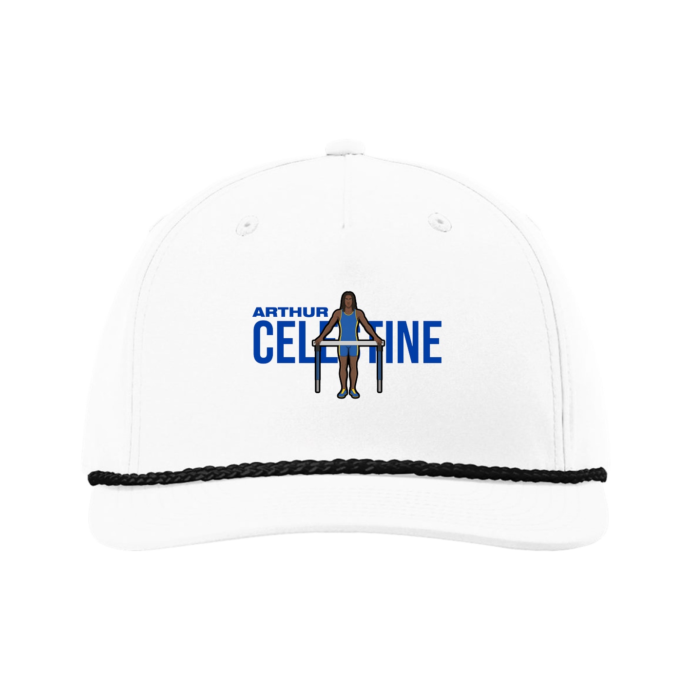 Five-Panel Classic Rope Cap — Player Name in White
