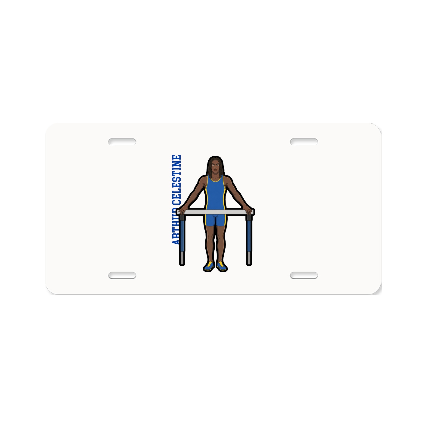 License Plate — Name Vertical in Classic