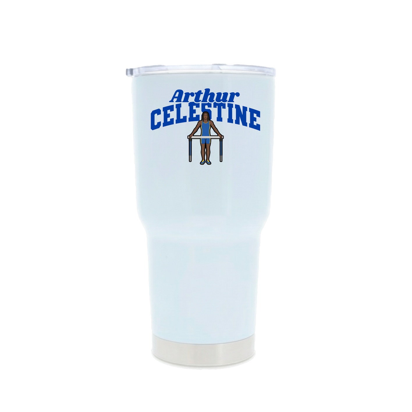 30oz Stainless Steel Tumbler — Signature Arch in White