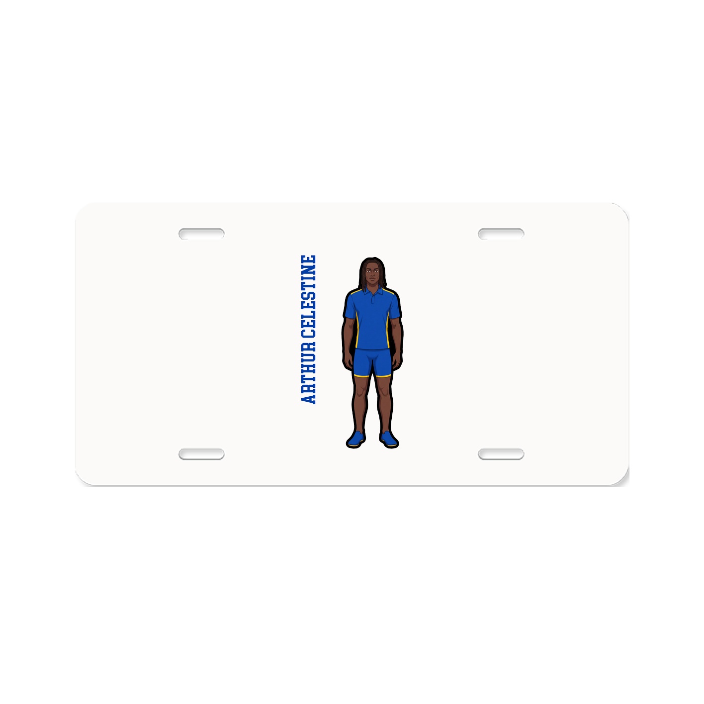 License Plate — Name Vertical in Classic
